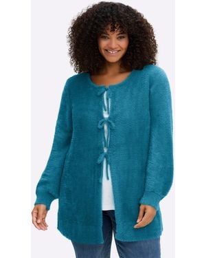 Sheego Strickjacke - Blau