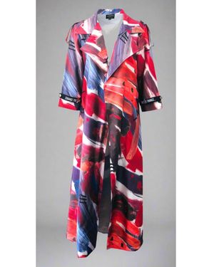 ARSHYS Rosey Silk Coat - Red