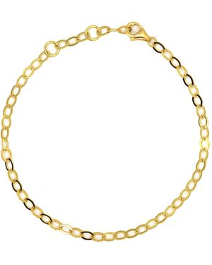 VicStoneNYC Fine Jewelry Dainty Oval Chain Bracelet - Metallic