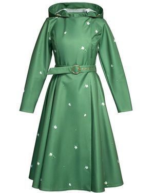 RainSisters Trench Coat: Primrose - Green