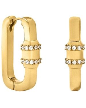 Bermuda Watch Company Maivelle Rowan Carabiner Huggie Earrings - Metallic