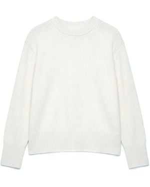 Zenzee Neutrals Cashmere Crewneck Sweater - Natural
