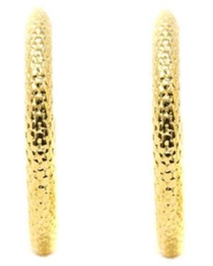 NASI SILVER Fish Scale Huggie Hoops - Metallic
