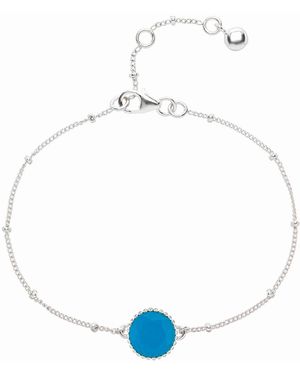 Auree Barcelona Silver December Birthstone Bracelet Turquoise - Multicolour
