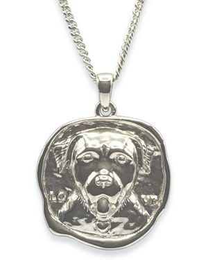 Frenvyrn Lars Dog Coin Necklace, Sterling - Metallic