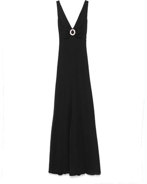 Nissa Bow-Detail Maxi Dress - Black