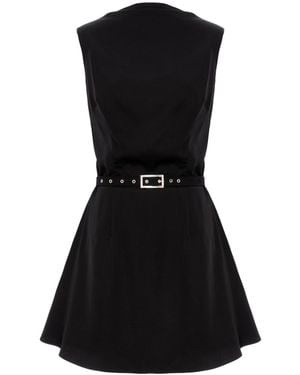 AVENUE No.29 Cowl Neckline A Line Viscose Mini Dress - Black