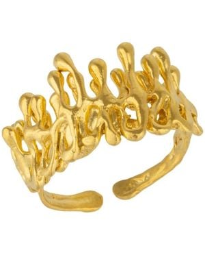 Mejoma Dripping Large Melting Ring - Metallic