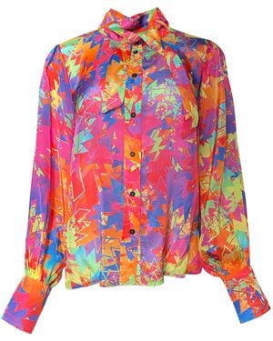 Any Old Iron Pastel Lightning Necktie Shirt - White