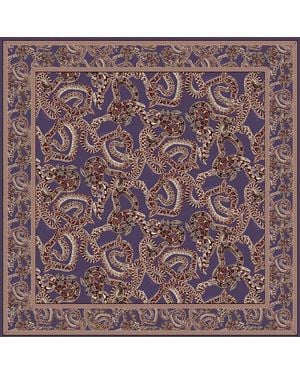 Monzlapur New York Small Silk Snake Scarf - Purple