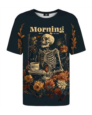 Aloha From Deer Neutrals Morning Coffee T-Shirt - Black
