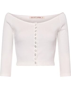 Love and Nostalgia Sugar Baby Rib Top - White