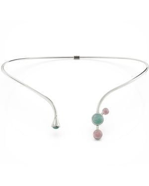 Linda Fiore Aurora Collier Sterling - Metallic