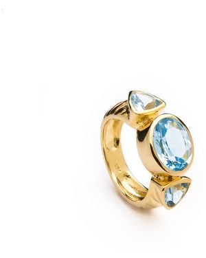 Coco & Kinney Topaz Georgie Anne Ring - Metallic