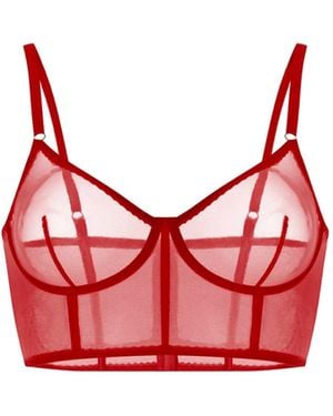 Zhilyova Unnamed Corset Bra - Red