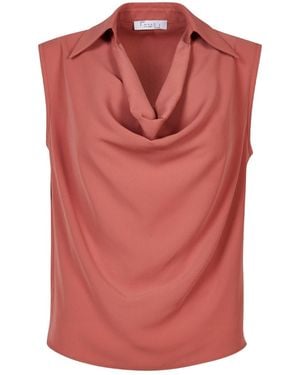 Maan Istanbul Shirt Collar Silk Blouse - Pink