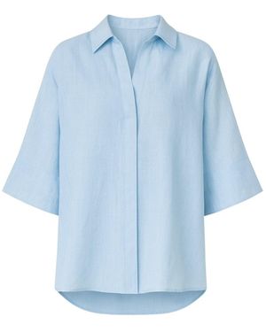Monlicia Iyan Linen Oversize Shirt - Blue