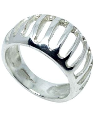 Tg-Jewellery by Tamara Gervasio Egg Shape Grill Band Ring - Metallic