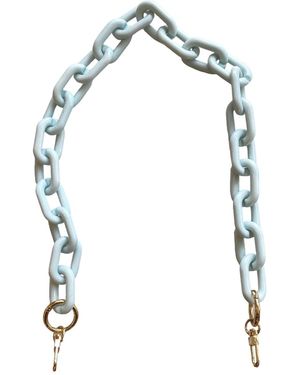 CLOSET REHAB Chain Link Short Acrylic Purse Strap - White