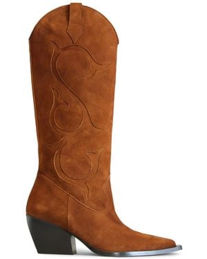 Terry De Havilland Annie Suede Cowboy Boot - Brown