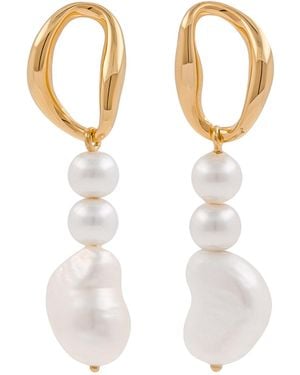 Cote Cache Hyades Freshwater Pearl Earrings - White