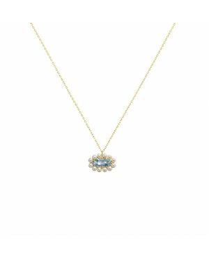 Agora Jewellery Arabella 14K Topaz Pearl Necklace - Metallic
