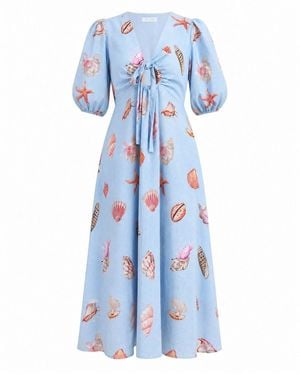 Palm Collective Corsica Shell Maxi Dress - Blue