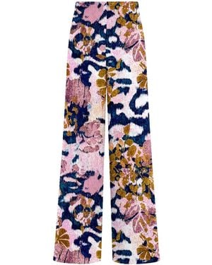 Aloha From Deer Mirage Long Loose Pants - Blue