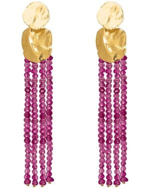Lavani Jewels Liliana Fuchsia Earrings - Multicolour