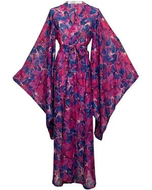 Jennafer Grace Cassandre Watercolor Kimono - Purple