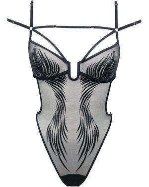 MONIQUE MORIN LINGERIE Ether Bodysuit - Gray
