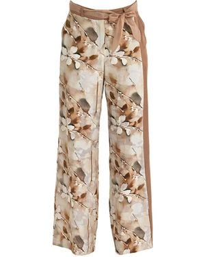 Lalipop Design Stylised Floral Print Pants - Natural
