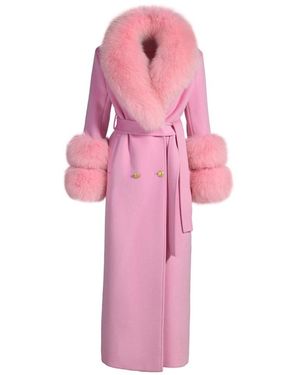 Hortons England Mayfair Cashmere Coat Powder - Pink
