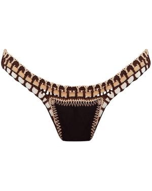 Luxsea Swimwear Bermuda Crochet Bikini Bottom - Brown