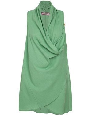 Unexpectedone Wrapped By Waterfall Tunic - Green