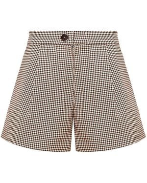 Mandragora Houndstooth Shorts Retto - Grey