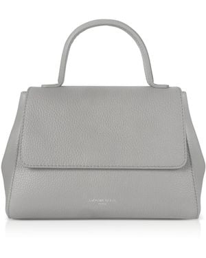 Le Parmentier Ladyfinger Top Handle Ladybag W/Strap - Gray