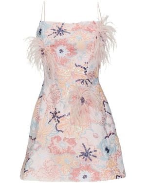 Justin Tong Jessica Beaded Mini Dress - Pink