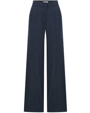 NAZLI CEREN Millie Linen Pants - Blue