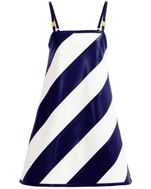 Kargede Leather Mini Dress – & Striped, Trapeze Fit - Blue