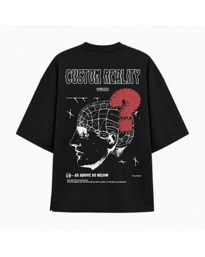 mysimplicated Oversized T-Shirt With Custom Reality Print W - Blue