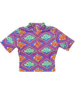 House of Caswell Sophia Mock Neck Top - Multicolour