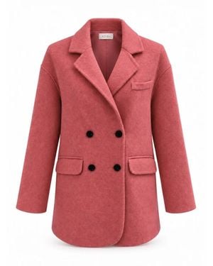 ADIBA Rose Kiss Wool Coat - Red