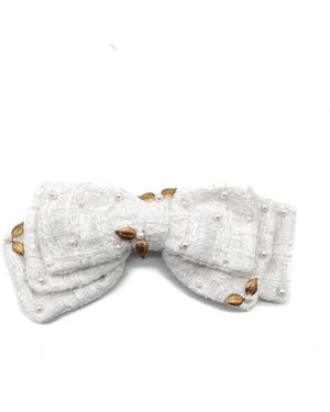 ADIBA White Tweed Pearl Harmony Barrette