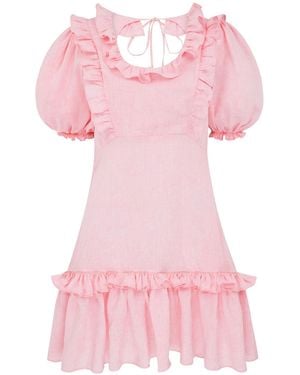 Lisa The Label Cafe Society Plumsy Short Dress - Pink
