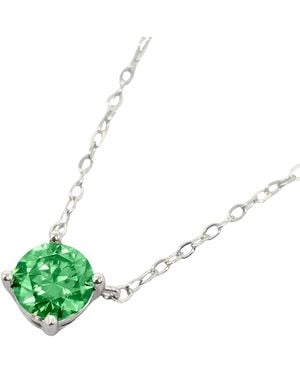 Harfi Emerald Crystal Sterling Necklace - Green
