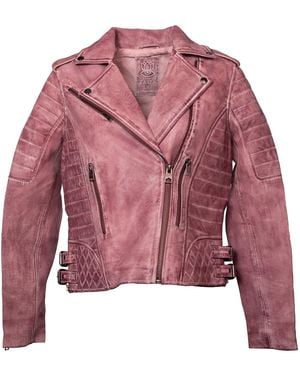 Zasta Studio Motorcycle Biker Jacket - Red