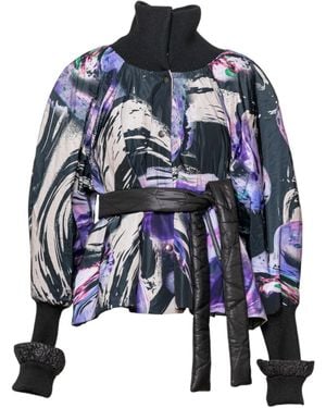 ARTISTA Queeny Puffy Printed Jacket - Blue
