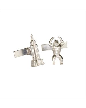 Simon Kemp Jewellers King Kong And Empire States Building Cufflinks - Metallic