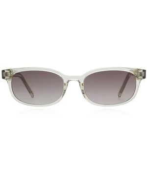 A.Kjærbede Neutrals Charlie Sunglasses Ecru Transparent - Grey